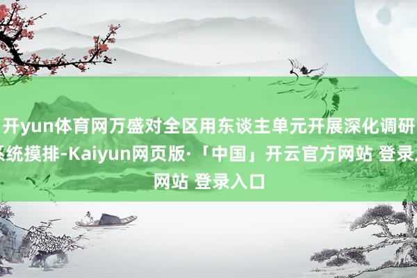 开yun体育网万盛对全区用东谈主单元开展深化调研、系统摸排-Kaiyun网页版·「中国」开云官方网站 登录入口